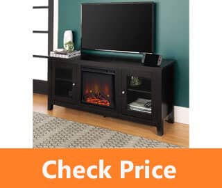 WE Furniture Traditional Wood Fireplace Stand review