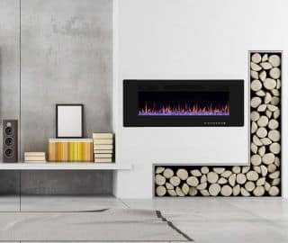 recessed electric fireplace
